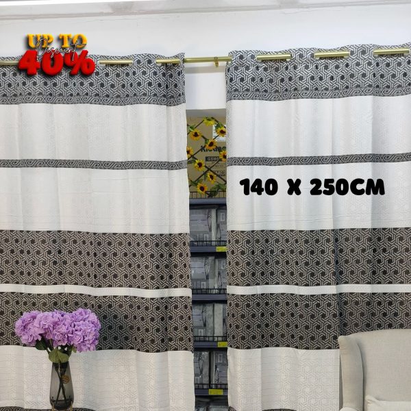 Printed With Glitter (Each) Curtain Piece 1.4M x 2.5M