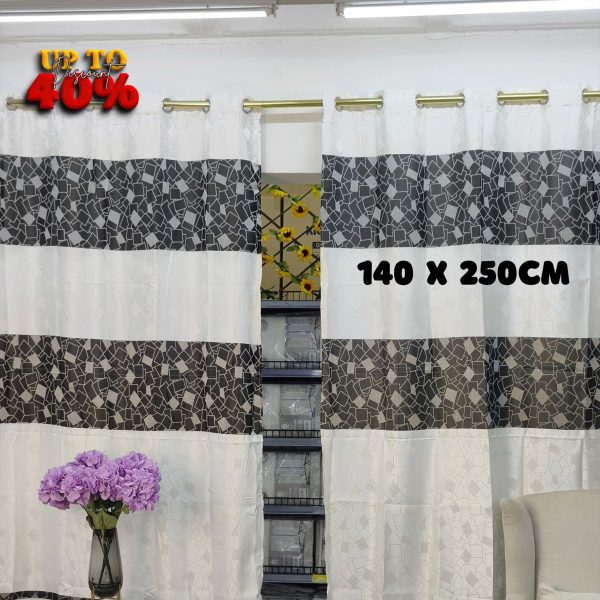 Printed With Glitter (Each) Curtain Piece 1.4M x 2.5M